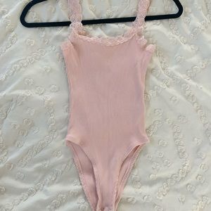 Baby pink with lace bodysuit 🤍